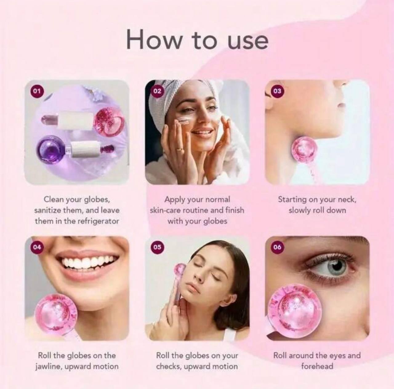 Facial Ice Ball Massager – Cooling Roller for Eyes, Face & Neck | Anti-Aging, Puffiness & Wrinkle Relief Skincare Tool