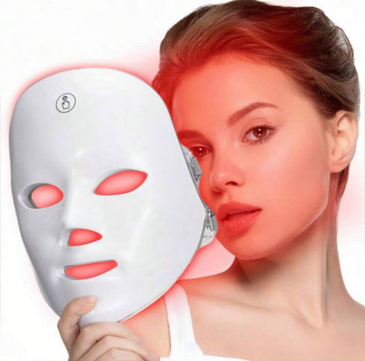 7-Color LED Red Light Therapy Mask – Cordless, Rechargeable Skincare Device for Anti-Aging & Radiant Skin