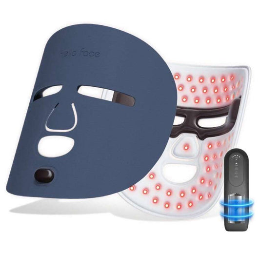 LED Red Light Therapy Mask for Face – 332 LEDs, 4-in-1 Beads with 630nm & 850nm Red + Near-Infrared Light, Rechargeable & Wireless Skincare Device for Home or Travel