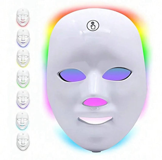 7-Color LED Red Light Therapy Mask – Cordless, Rechargeable Skincare Device for Anti-Aging & Radiant Skin
